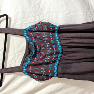 Embroidered Baby Doll Tank Top